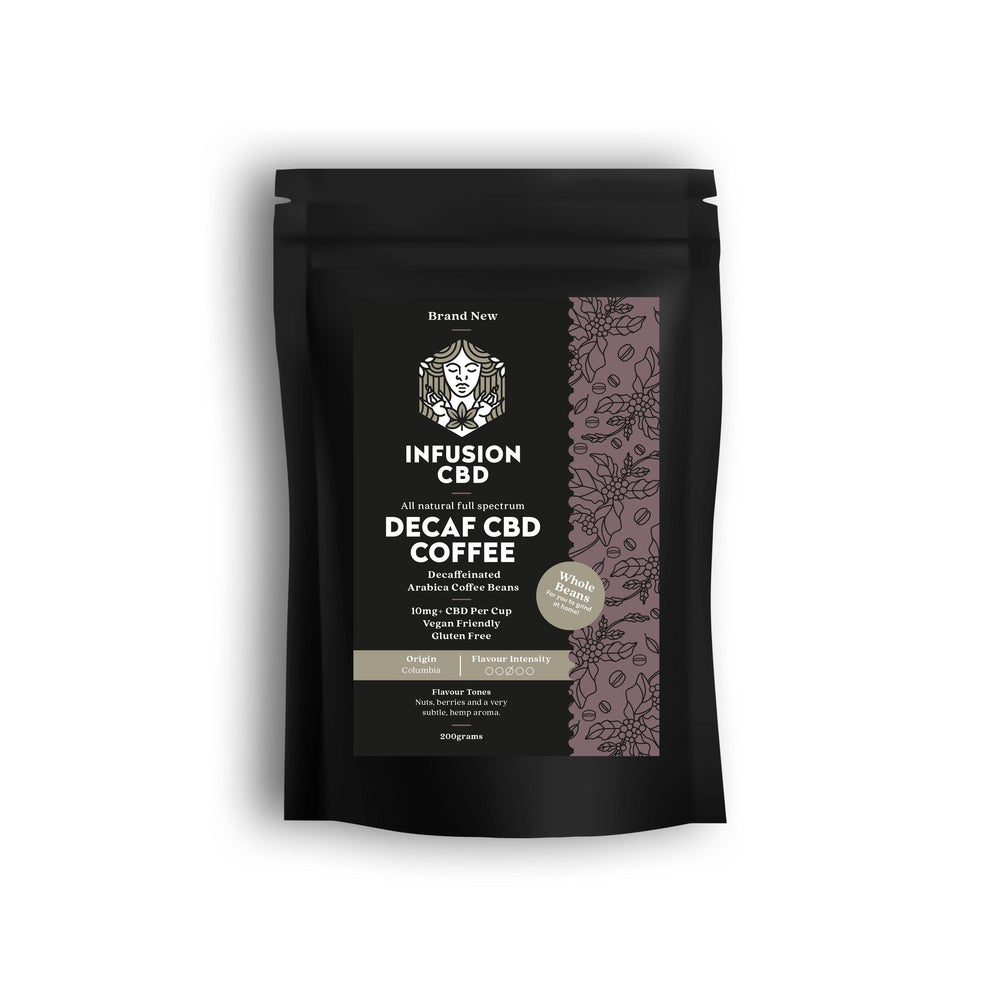 Premium CBD Decaf Coffee - Whole Beans - 200g